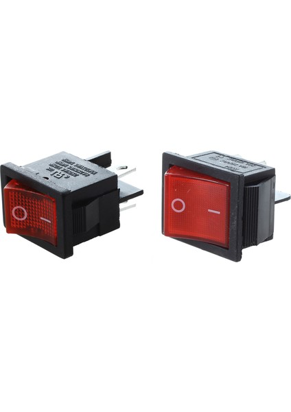 2 Adet Kcd4 Dpst On-Off 4 Pinli Rocker Boat Switch 15A/20A & 3 Adet Red Light 4 Pin Dpst On-Off Snap In Boat Rocker Switch