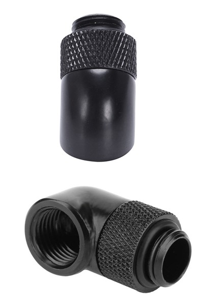 G1/4 Dişli Döner Bağlantı Su Soğutma Konnektörü 90 Derece ve G1/4 Vida Dişi 45 Derece Dirsek Döner Pirinç Adaptör