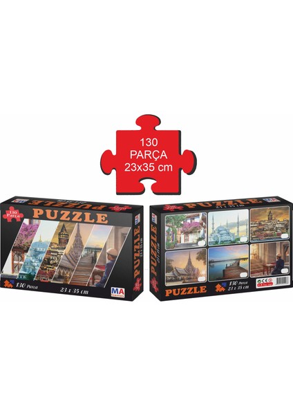 Ans Toys Puzzle Göl İSKELESI-130 Parça - 23 x 35 cm