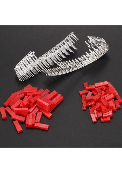 300 Adet 2.54MM Jst Syp 2-Pin Dişi Ve Erkek Kırmızı Fiş Muhafaza Kıvrımlı Terminal Konnektör Kiti - Kırmızı (Yurt Dışından)