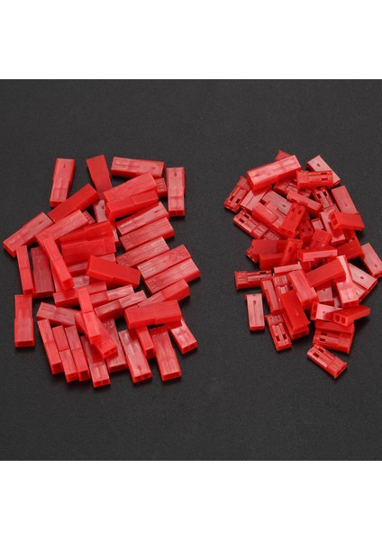 300 Adet 2.54MM Jst Syp 2-Pin Dişi Ve Erkek Kırmızı Fiş Muhafaza Kıvrımlı Terminal Konnektör Kiti - Kırmızı (Yurt Dışından)