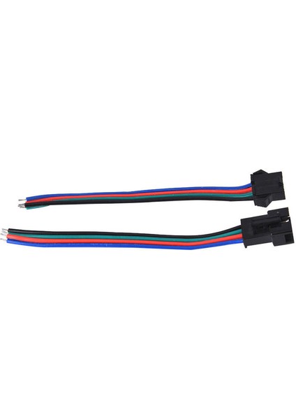LED Şerit Işık 50 Çift Bağlantı Kablosu Erkek ve Dişi 4 Pinli Kalaylı Bakır Çekirdek 10CM Uzunluk Için