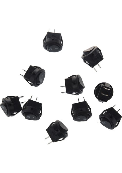 10 Adet Ac 3A/250V 6A/125V On-Off I/o Spst 2 Pinli Basmalı Anahtar ve 5 Adet Spdt Kırmızı Yuvarlak Anlık Buton Anahtarı(Yurt Dışından) fiyatları