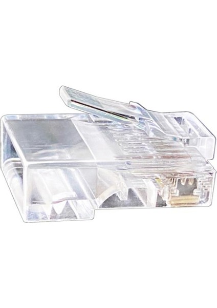 50 Adet RJ45 Konnektör 6u Aurum Kaplama Ethernet Kabloları Modülü Fiş Ağ Rj-45 Kristal Kafaları Cat5 CAT5E Aracılığıyla Kaplamalı