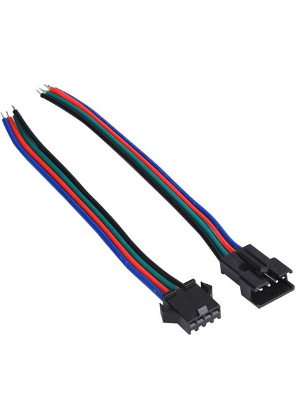LED Şerit Işık 50 Çift Bağlantı Kablosu Erkek ve Dişi 4 Pinli Kalaylı Bakır Çekirdek 10CM Uzunluk Için modelleri