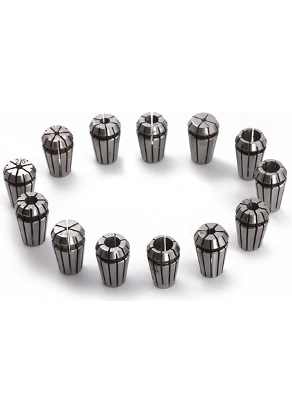 Cnc Mil Pens 13 Adet ER11 Pens Aynası + 1 Adet ER11 Takım Tezgahı Için Bir Somun Mil Freze Uçları ve 2 Adet Sk8 8mm Lineer Ray Mili Sıkma Kılavuzu Xyz Tablosu Için Destek