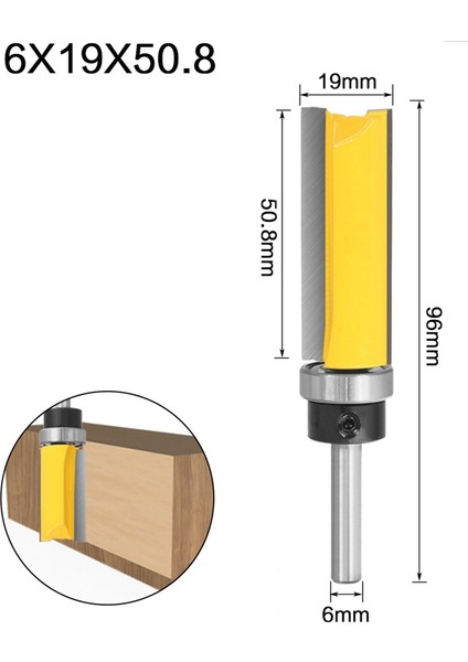 1 4 Şaft Şablonu Trim Menteşe Freze Ucu Düz Uçlu Freze Düzeltici Temizleme Gömme Trim Zıvana Ahşap Freze Seti 1 indirimleri