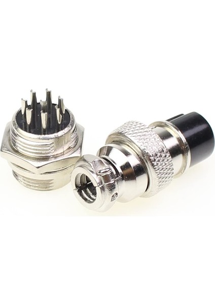 Havacılık Fiş Konnektörü 10 Çift Erkek ve Dişi Panel Metal Tel Konnektör 16MM Soket (8 Pinli 10 Paket) fırsatları