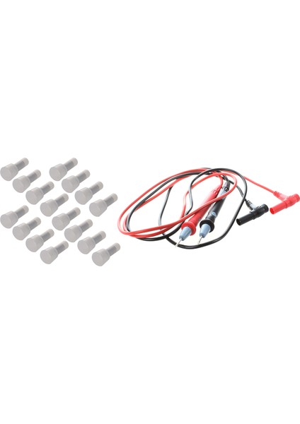 100 Adet Naylon Kapalı Uç Kapağı Yalıtımlı Konnektörler Tel Sıkma Terminali 16-14 Awg ve 1 Çift 1000V 20A Multimetre Test Kurşun Probu Değiştirme 1m 3.3ft Uzun