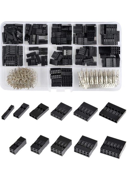 620 Adet 2.54MM Pitch Jst Sm 1 2 3 4 5 6 Pin Konut Konnektörü Dupont Erkek Kadın Sıkma Pimleri Adaptör Çeşitleri Kiti