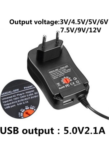 3V 12V 2A 2 5A Ac Dc Adaptör Ayarlanabilirled Ampul LED Şerit Ab Fişi Için Evrensel Adaptör Şarj Cihazı Tedarik fırsatları