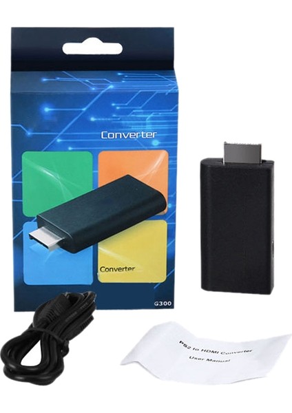 Hdtv HDMI Için 3.5mm Ses Çıkışlı Ps2 - HDMI Video Dönüştürücü Adaptör