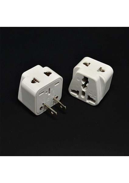Beyaz Küçük Kompakt ve Hafif 2 Pinli Ac Amerikan Abd Elektrik Fişi Adaptörü Seyahat Dönüştürücü Avustralya Ingiltere Abd Ab(Yurt Dışından)