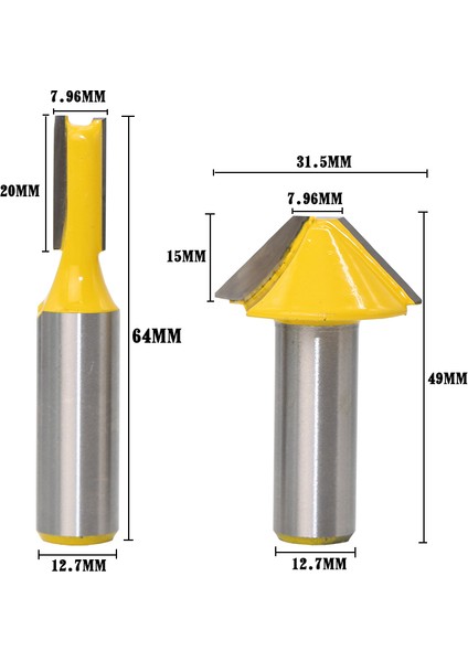 Adet 1/2 Inç Döken Pencere Izgara Muntin/mullion Kesici Yönlendirici Bit Seti Ağaç Işleme Kesici Ağaç Işleme Araçları Için Tenon Kesici