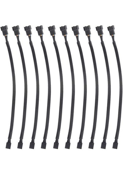 10 Adet 4 Pinli Pwm Fan Uzatma Güç Kablosu Konnektör Kutusu Erkek - Dişi Uzatma Kabloları 4 Pin/3 Pinli Fan ile Uyumlu