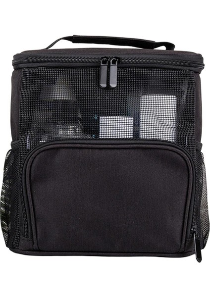 Seyahat Kozmetik Çanta Fermuar Asılı Mesh Kozmetik Tren Kılıfı Kadın Adam Siyah Için (Yurt Dışından)