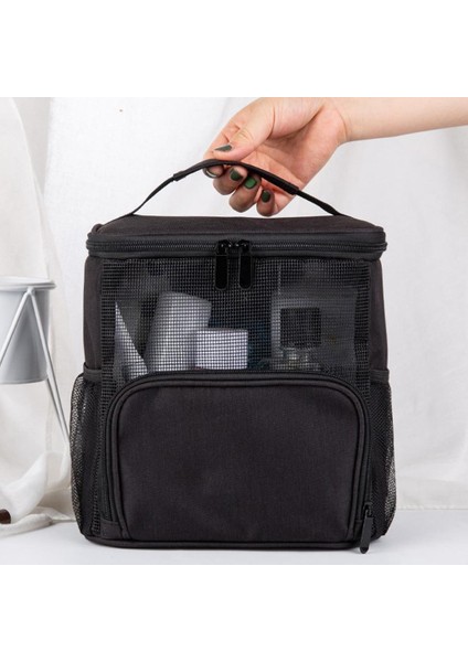 Seyahat Kozmetik Çanta Fermuar Asılı Mesh Kozmetik Tren Kılıfı Kadın Adam Siyah Için (Yurt Dışından) modelleri