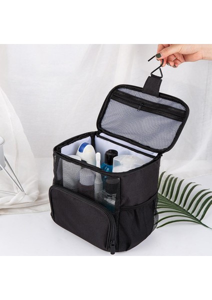 Seyahat Kozmetik Çanta Fermuar Asılı Mesh Kozmetik Tren Kılıfı Kadın Adam Siyah Için (Yurt Dışından) fırsatları