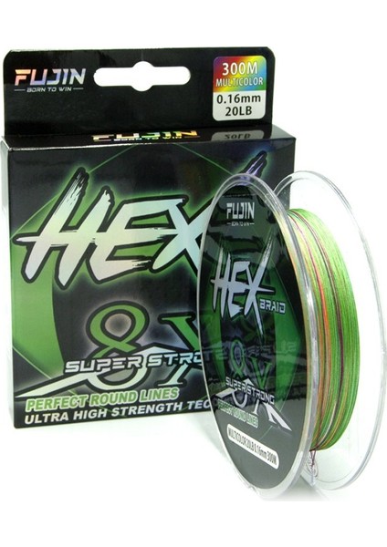 Hex Braid 8x 300MT Multicolor Pe Ip Misina