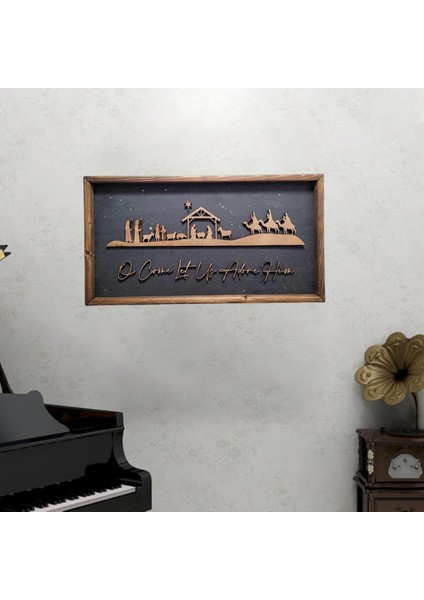 Nativity Sahnesi Duvar Sanatı Noel Dekorasyonu Için Dekoratif Duvar Boyama B (Yurt Dışından) fiyatları