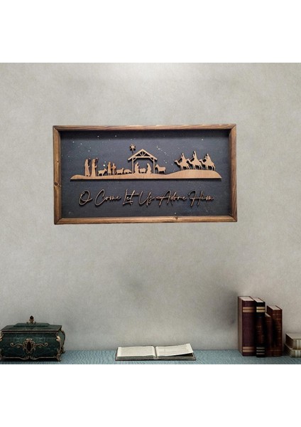 Nativity Sahnesi Duvar Sanatı Noel Dekorasyonu Için Dekoratif Duvar Boyama B (Yurt Dışından) modelleri