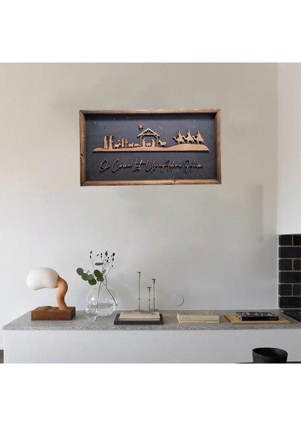 Nativity Sahnesi Duvar Sanatı Noel Dekorasyonu Için Dekoratif Duvar Boyama B (Yurt Dışından) indirimleri