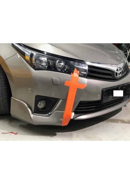 Toyota Corolla Twin Ön Tampon Flap Ön Flap 2013 - 2016 P. Black , Abs Plastik
