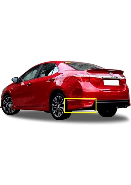 Toyota Corolla Twin Arka Tampon Flap Arka Flap 2013+ P. Black , Abs Plastik fiyatları