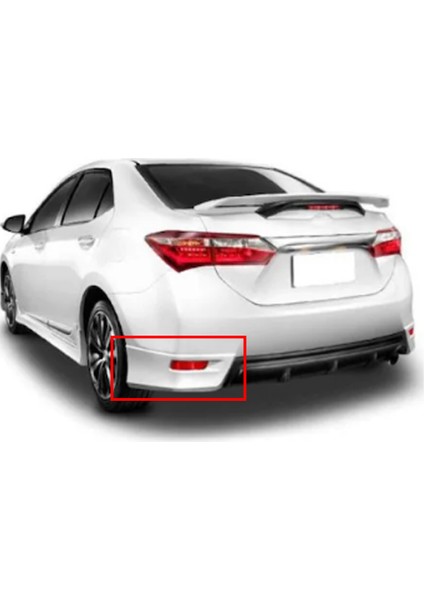 Toyota Corolla Twin Arka Tampon Flap Arka Flap 2013+ P. Black , Abs Plastik modelleri