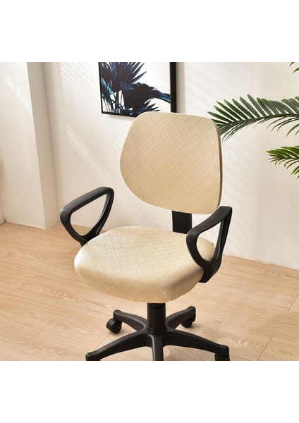 Office Sandalyesi İçin Çıkarması Temizlenmesi Kolay Kılıf - Bej (Yurt Dışından)