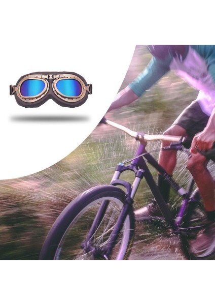 Vintage Tarzı Motosiklet Gözlük Unisex Gözlük Uçan Gözlük Motosiklet Sarı Için (Yurt Dışından) modelleri