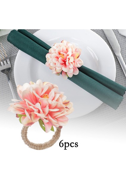 6 Adet Havlu Toka Peçete Yüzük Düğün Festivali Ev Mutfak Dekor Mavi (Yurt Dışından) fırsatları