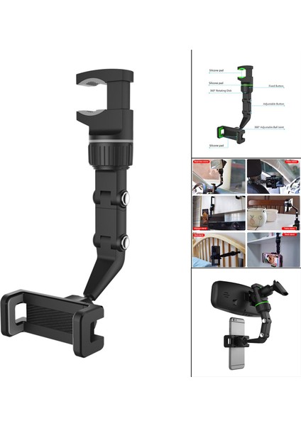 Dikiz Aynası Telefon Tutucu Klip Dağı Gps Tutucu Evrensel Yeşil (Yurt Dışından) fiyatları