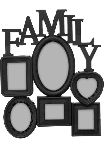 Aile Fotoğraf Çerçevesi Duvara Monte Resim Çerçeveleri Ofis Parti Prop Tv Duvar Için Siyah