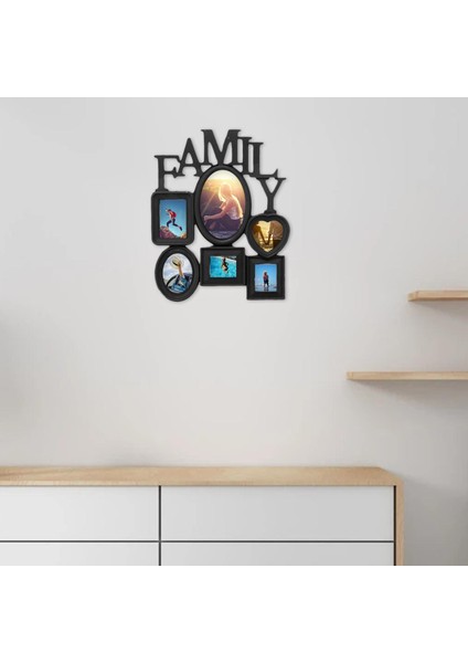 Aile Fotoğraf Çerçevesi Duvara Monte Resim Çerçeveleri Ofis Parti Prop Tv Duvar Için Siyah indirimleri