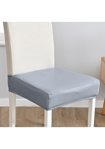 Pu Deri Yemek Odası Sandalye Koltuk Kapakları Sandalye Slipcover Parti Siyah Için Çıkarılabilir (Yurt Dışından)