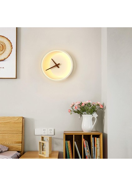 Minimalist Saat Duvar Işık Restoran Ev Dekorasyon Için Oldukça Saat Beyaz Saat (Yurt Dışından) indirimleri