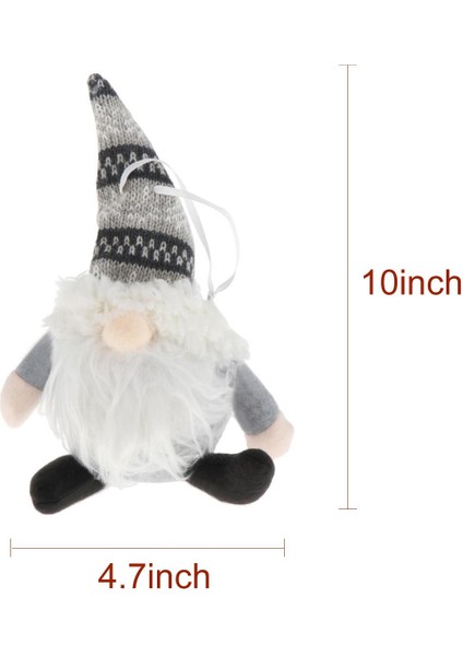 Baosity El Yapımı Santa Gnome Peluş Oyuncak Noel Ağacı Topper Dekor Gray Asma (Yurt Dışından)