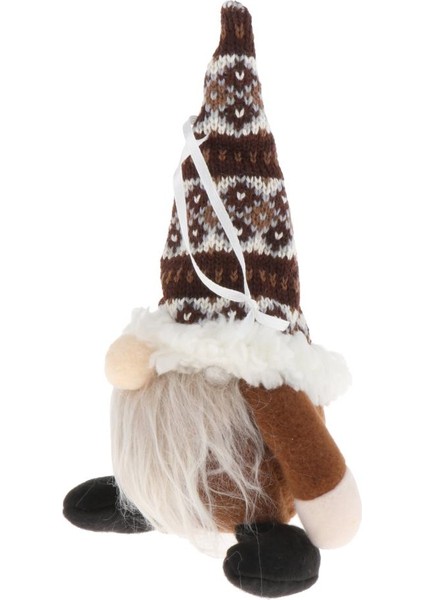 El Yapımı Santa Gnome Peluş Oyuncak Noel Ağacı Topper Dekor Gray Asma (Yurt Dışından)