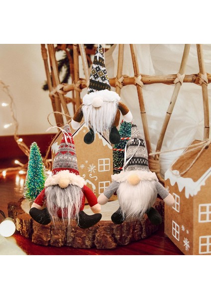 El Yapımı Santa Gnome Peluş Oyuncak Noel Ağacı Topper Dekor Gray Asma (Yurt Dışından) indirimleri