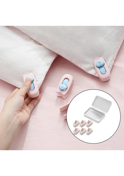 Baosity 4 Adet Kaymaz Yorgan Klipler Battaniyeler Raptiye Klip Kaymaz Yatak Örtüsü Sac Beyaz (Yurt Dışından) indirimleri