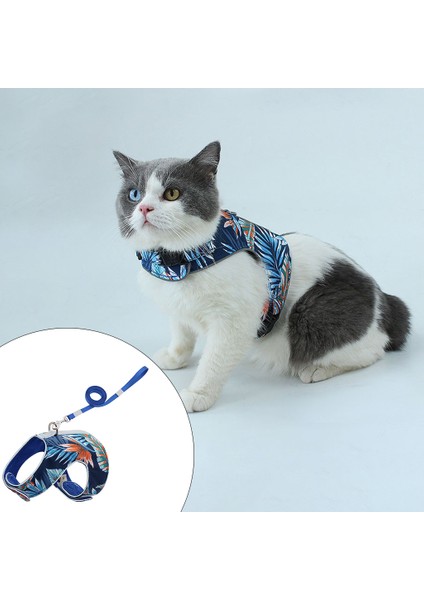 Baosity Kedi Koşum Yumuşak Ayarlanabilir Pet Yelek Yürüyüş Için Küçük Orta Büyük Kediler Xs Mavi (Yurt Dışından) fırsatları
