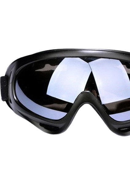 Kar Sporları Kayak Goggles Anti-Sis Snowboard Gözlük Uv Koruma Siyah + Gri (Yurt Dışından)