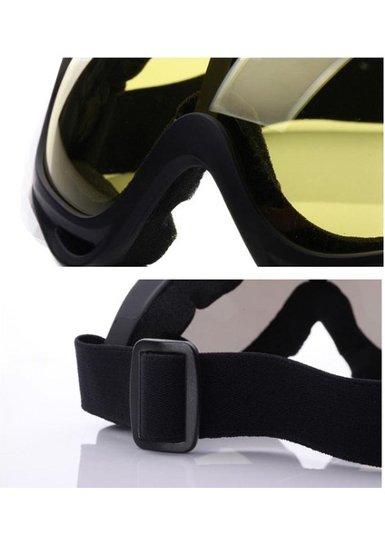 Spor Kayak Gözlükleri Rüzgar Geçirmez Anti-Sis Snowboard Gözlük Uv Koruma Sarı (Yurt Dışından) modelleri