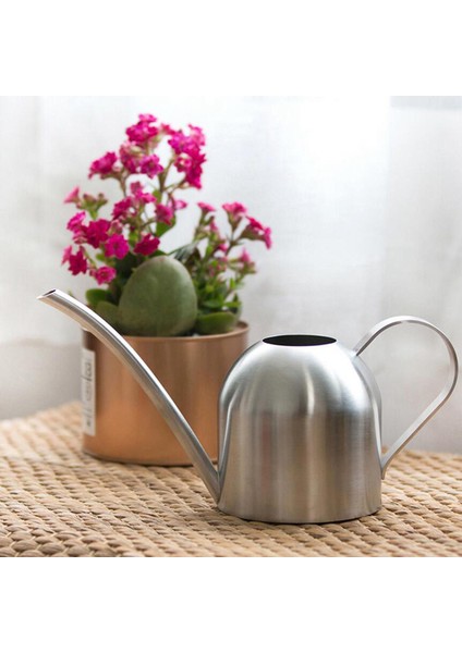 1l Sulama Olabilir Uzun Musluk Bonsai Succulents Sulama Pot Kavanoz Bahçe Aracı Gümüş (Yurt Dışından)