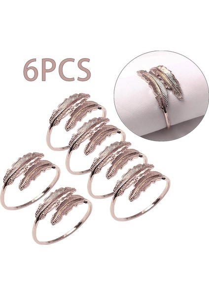 Yaprak Peçete Toka 6 Serviette Toka Set Masa Dekor Için Cadılar Bayramı Paskalya Gümüş (Yurt Dışından) modelleri