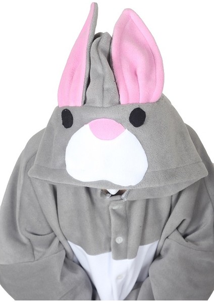 Yetişkin Kigurumi Tavşan Kostümü