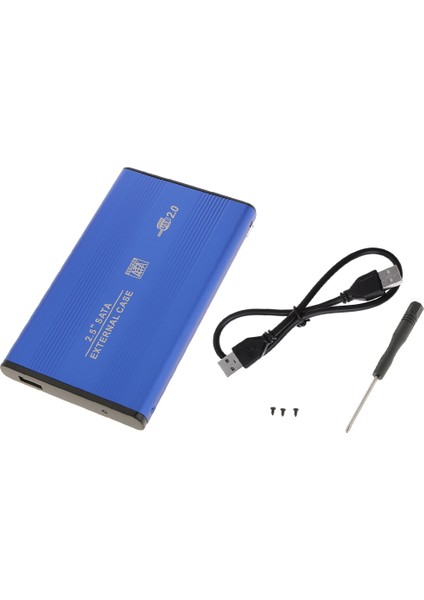 Usb2.0 Sata Harici 2.5 "ssd HDD Sabit Sürücü Muhafazası Dizüstü Disk Kılıfı Mavi (Yurt Dışından) fiyatları