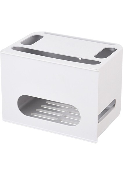 Çift Katmanlı Wıfı Saklama Kutusu Soket Kapak Masaüstü Ofis Güç Şarj Gri İçin