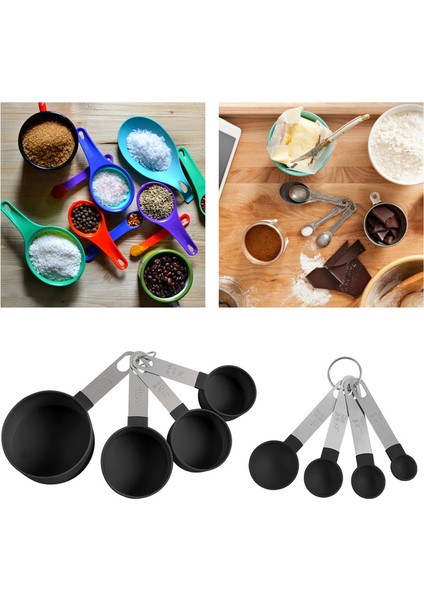 8 Parça Ölçüm Kaşık Kaşık Paslanmaz Çelik Kolu ile Set Protein Tozu Siyah (Yurt Dışından) modelleri